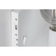 Detailansicht der Wandleuchte Devara Dimmbar Weiß mit USB-Ausgang und Montageoptionen.