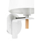 Wandleuchte FUSTA Weiß, Braun mit modernem Design und Holzdetails für stilvolle Beleuchtung.