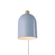 Wandleuchte Gaston in Blau mit Holzdetail für Kinderzimmerbeleuchtung
