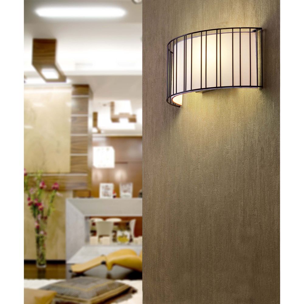 Wall lamp LINDA 2-bulb Black, White