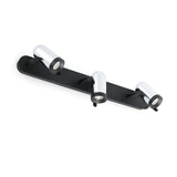 Lampe murale Orleans Chrome à 3 flammes, noir