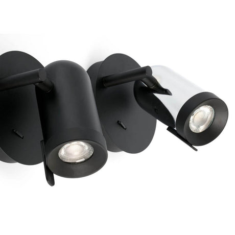 Wandleuchte ORLEANS Chrom, Schwarz - moderne Wandlampe mit schwarzem und chromfarbenem Finish.