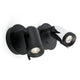Wandleuchte ORLEANS Schwarz in modernem Design mit schwarzem und silbernem Finish.