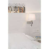 Wandleuchte ROOM mit LED-Lesearm 2700K Nickel, Weiß  Faro Barcelona   