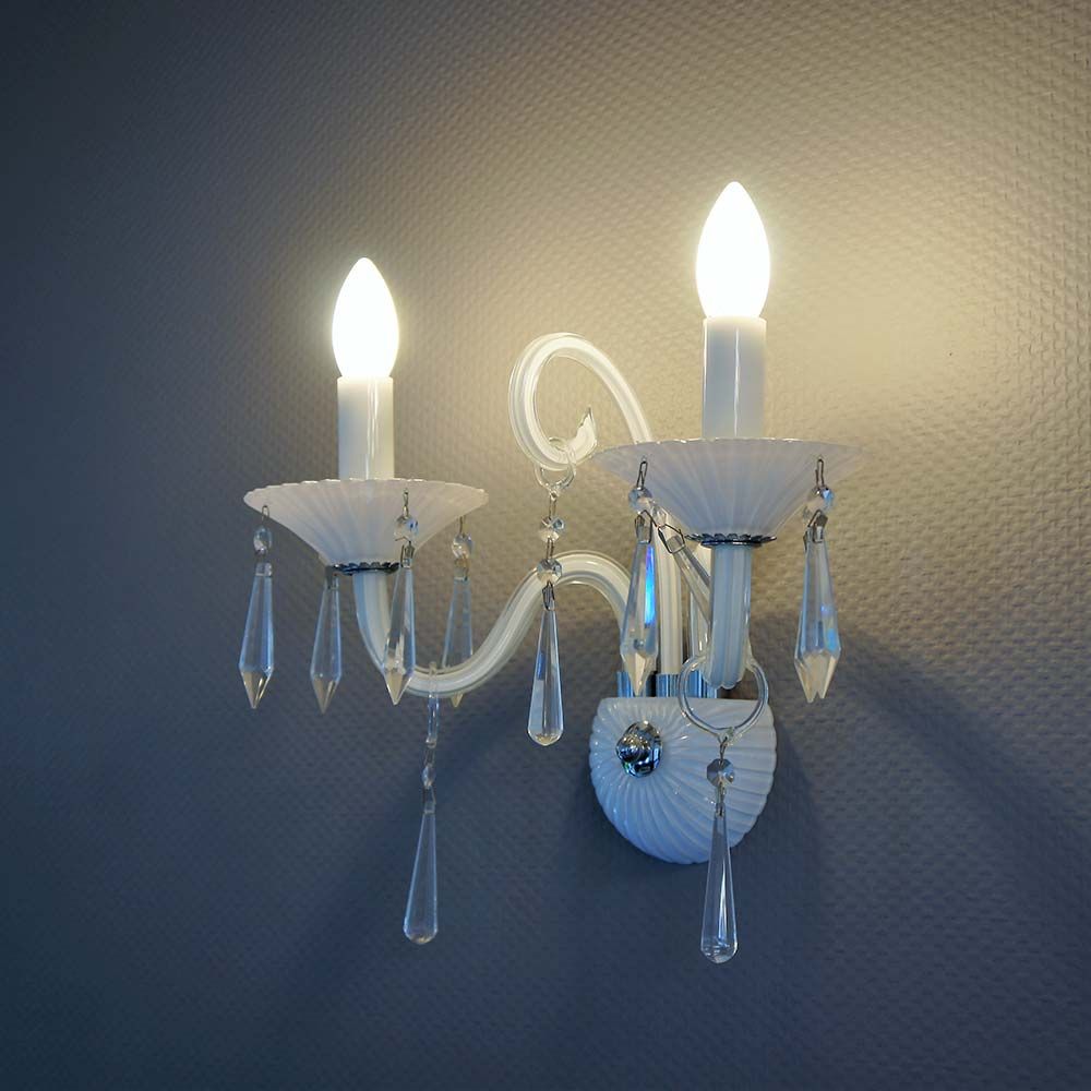 Lampe murale rosano 2-flamme blanc