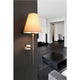 Wandleuchte SABANA Nickel-Matt, Beige an einer Wand in modernem Interieur