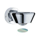 Wandleuchte Sabik IP44 LED Dimmbar 13W Chrom 230V mit dichroitischer Folie und spritzwassergeschütztem Design.