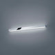 LED Spiegelleuchte Theia Lichtboard 90cm IP44 Chrom, Glas an grauer Wand montiert