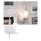 Wandleuchte mit Ablage Calvani Weiß, multifunktionale Wandlampe mit Ablage für Schlüssel und Leselampe.