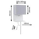 Merani Wandleuchte mit Ablage & LED Lesearm Grau, Weiß – Wandlampe mit Ablage, Maße 250x160x200mm, Lesearm, 120cm Kabel, USB-Ausgang