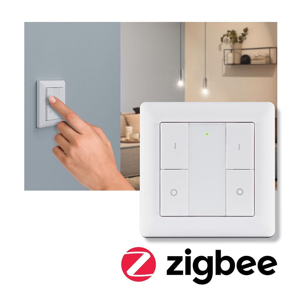 Wandschalter Smart Home Zigbee On-Off Dimmung Weiß  Paulmann   