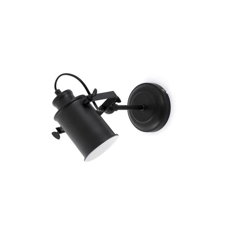 Wandspot LIST Schwarz: elegante Wandleuchte in Schwarz mit verstellbarem Spot und zeitlosem Design.