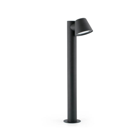 Borne lumineuse GINA 70cm IP44 gris foncé présente un design moderne en gris foncé.