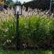 Wegeleuchte Kelsey IP44 103cm Schwarz in einem Garten zwischen Gräsern.