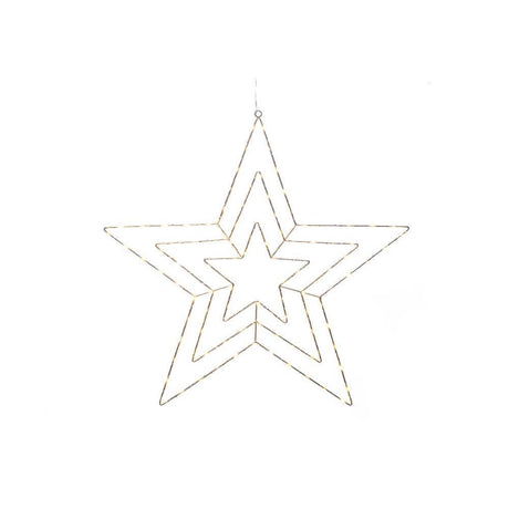 Christmas LED star with 112 light points IP20, decorative 3D star with lights for festive decoration.