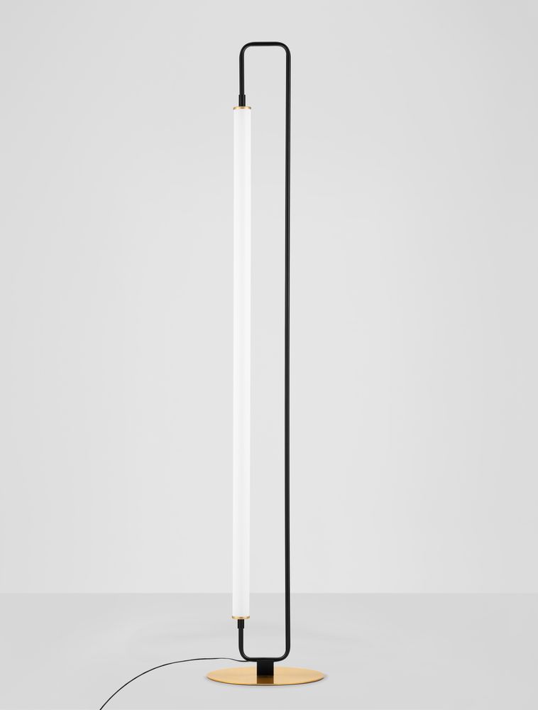 WETRO LED floor lamp 3000K black, gold