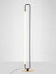 Wetro LED Stehlampe in Schwarz und Gold mit warmen 3000K, modernes und minimalistisches Design.