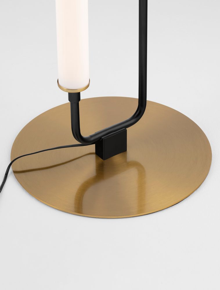 WETRO LED floor lamp 3000K black, gold