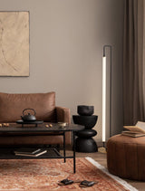 WETRO LED floor lamp 3000K black, gold