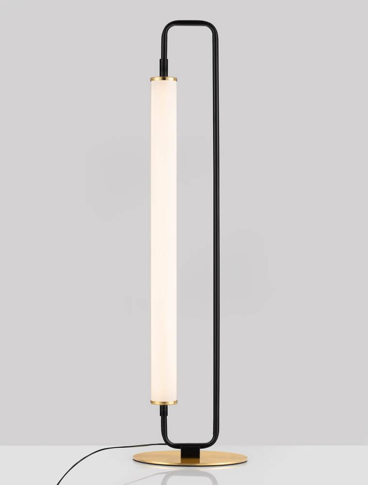 Wetro LED Tischleuchte 3000K Schwarz, Gold mit elegantem, minimalistischen Design und luxuriösen Akzenten.