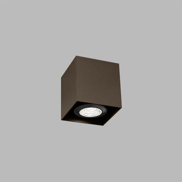 Deckenleuchte Box Mini 1.0 PAR16 in Bronze, moderne quadratische Deckenleuchte für stilvolle Beleuchtung