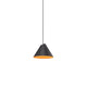 LED Esszimmerleuchte S Shiek 620lm Schwarz in modernem Design mit schwarzem Äußeren und orangefarbenem Innenlicht