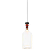 LED Hängelampe Cork 120lm Schwarz mit elegantem Glaskörper und robustem Kabel.