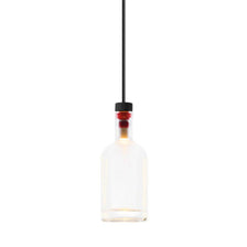 LED Cork pendant lamp 120lm Black with an elegant glass body and robust cable.