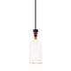 LED Hängelampe Cork 120lm Schwarz mit elegantem Glaskörper und robustem Kabel.