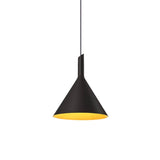 LED Hängeleuchte Shiek L in Schwarz, Goldfarben