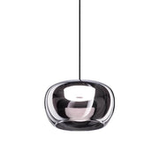 LED Hängeleuchte Wetro 2.0 400lm Schwarz von Wever & Ducre mit rundem schwarzem Glasschirm