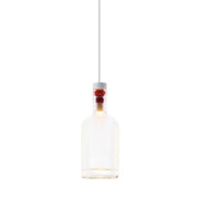 LED Pendelleuchte Cork 120lm Weiß - geschmackvolle Hängelampe mit kreativem Design in klarer Glasform.