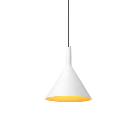 LED-pendellampe Shiek L i hvit, gullfarget - moderne design for stilfulle interiører.