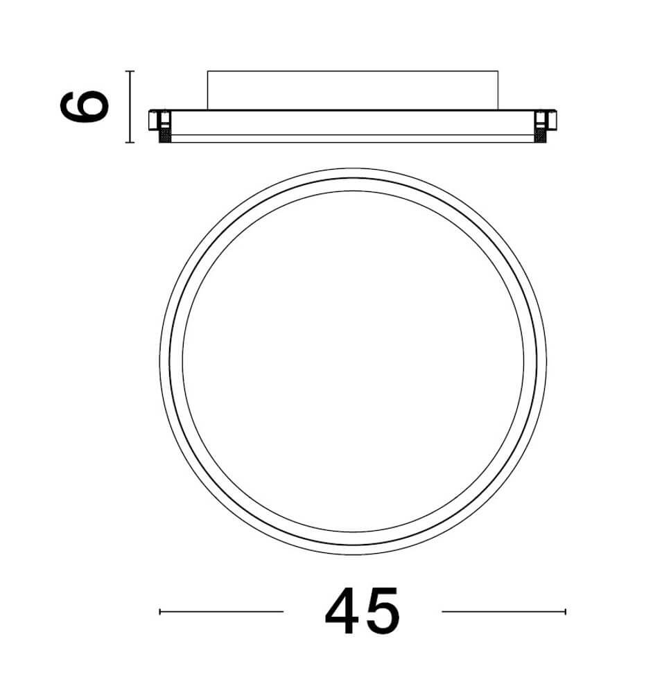Lámpara de techo LED de sauce Ø 45cm 33000K