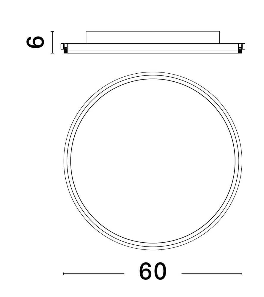 Lámpara de techo LED de sauce Ø 60 cm 53000K