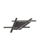 Willow LED Deckenleuchte 59cm 4-flammig 3000K mit modernem Design aus schwarzem Metall.