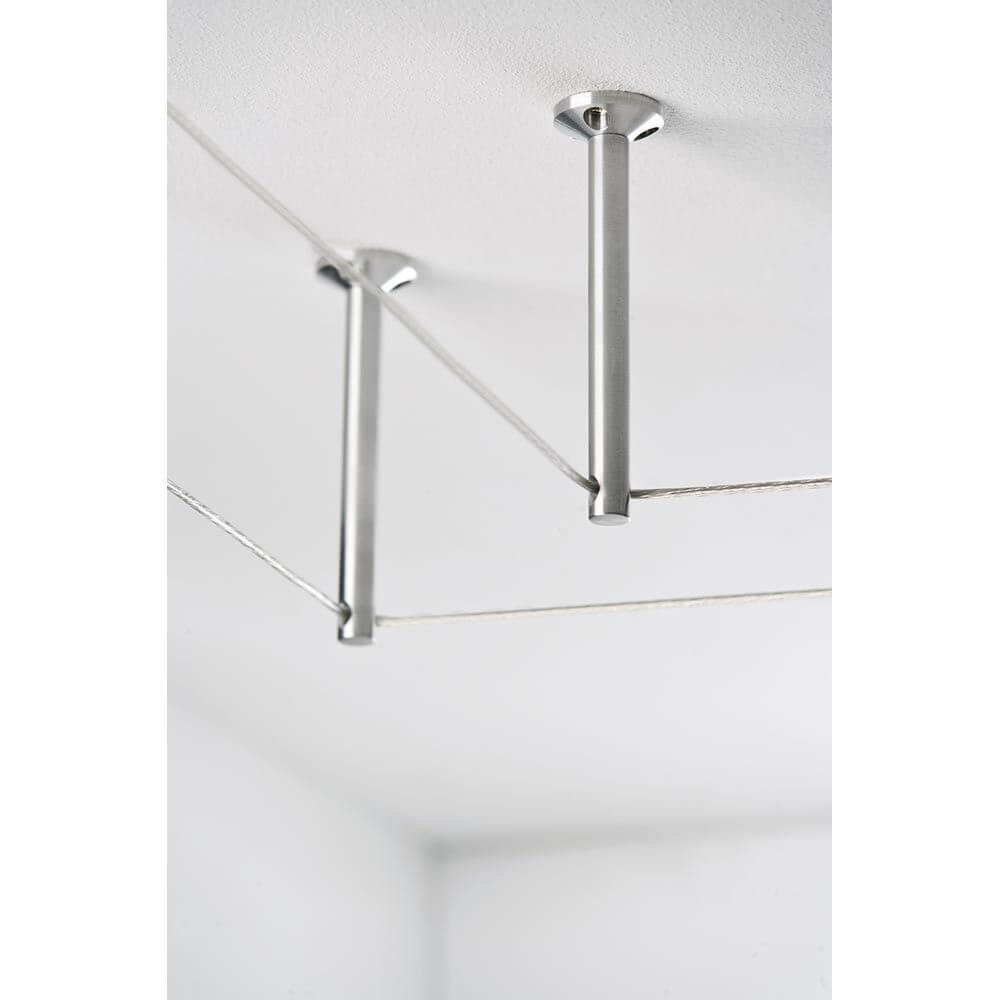 Seilsystem Montageset Abhängung-Umlenker Chrom-Matt