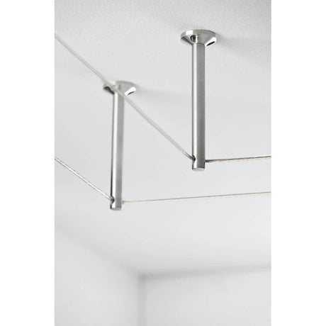 Cable system installation set suspension deflector matte chrome: suspension with matte chrome deflectors for cable systems