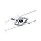 Wire System Set MacII max 7x10W GU5,3 Chr-m 12V 80VA - moderner Spotkopf im chrom matten Design