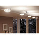 Wire Systems DC Set DiscLED I 5x4W Chrom Satin 12V DC 30VA an einer Decke montiert, stilvolle Beleuchtungslösung.
