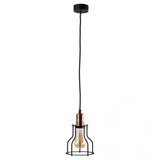 Vintage Hängeleuchte in Schwarz und Kupfer, ideal für stilvolle Innenräume und moderne Wohnkonzepte.