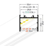 XXL Aufbauprofil 200cm Schwarz ohne Abdeckung für LED-Strips