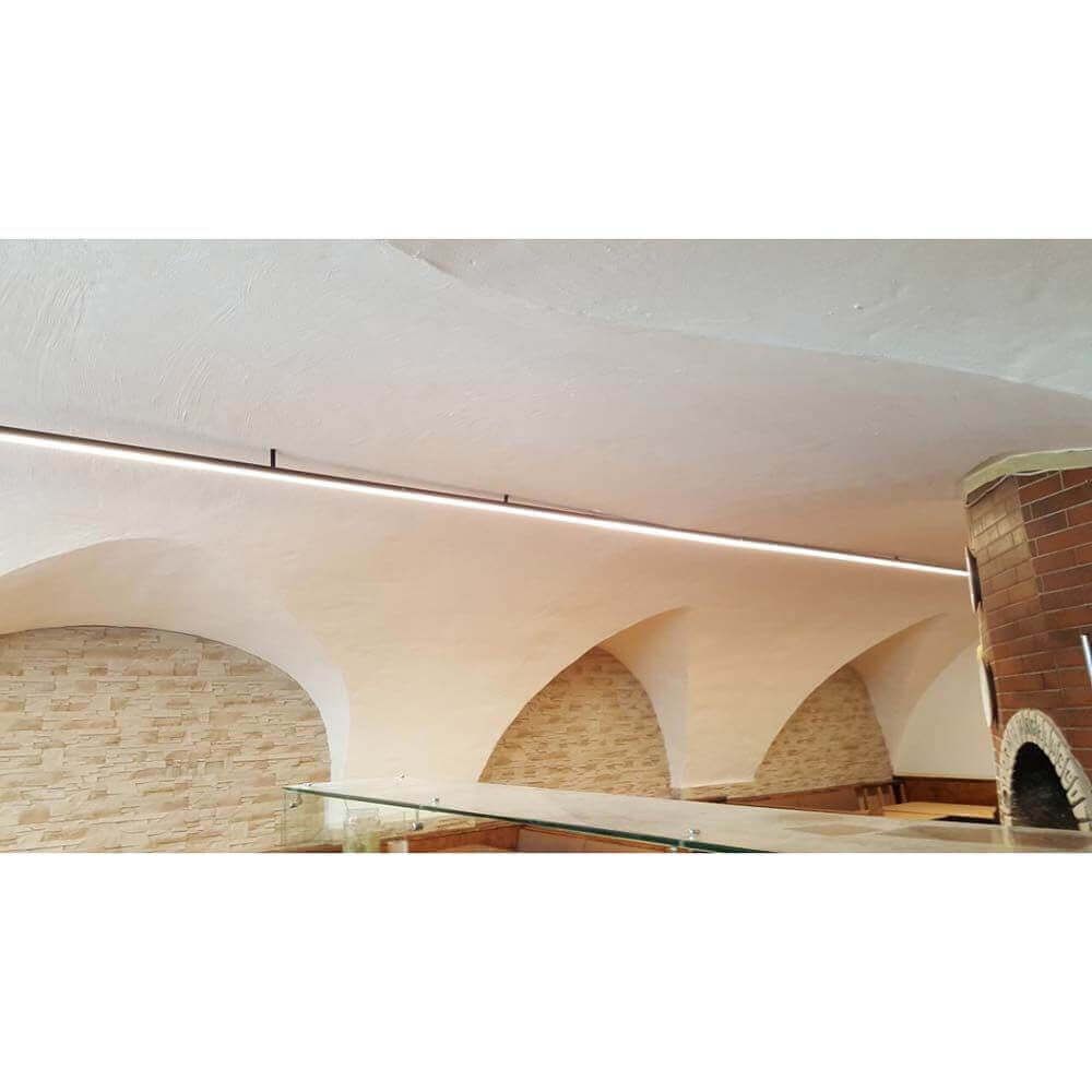 XXL Aufbauprofil 200cm Schwarz ohne Abdeckung für LED-Strips