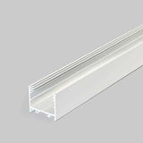 XXL Aufbauprofil 200cm Weiß ohne Abdeckung für LED-Strips