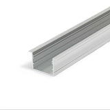 XXL indbygningsprofil 200 cm alu-anodiseret uden dække til LED-strips 