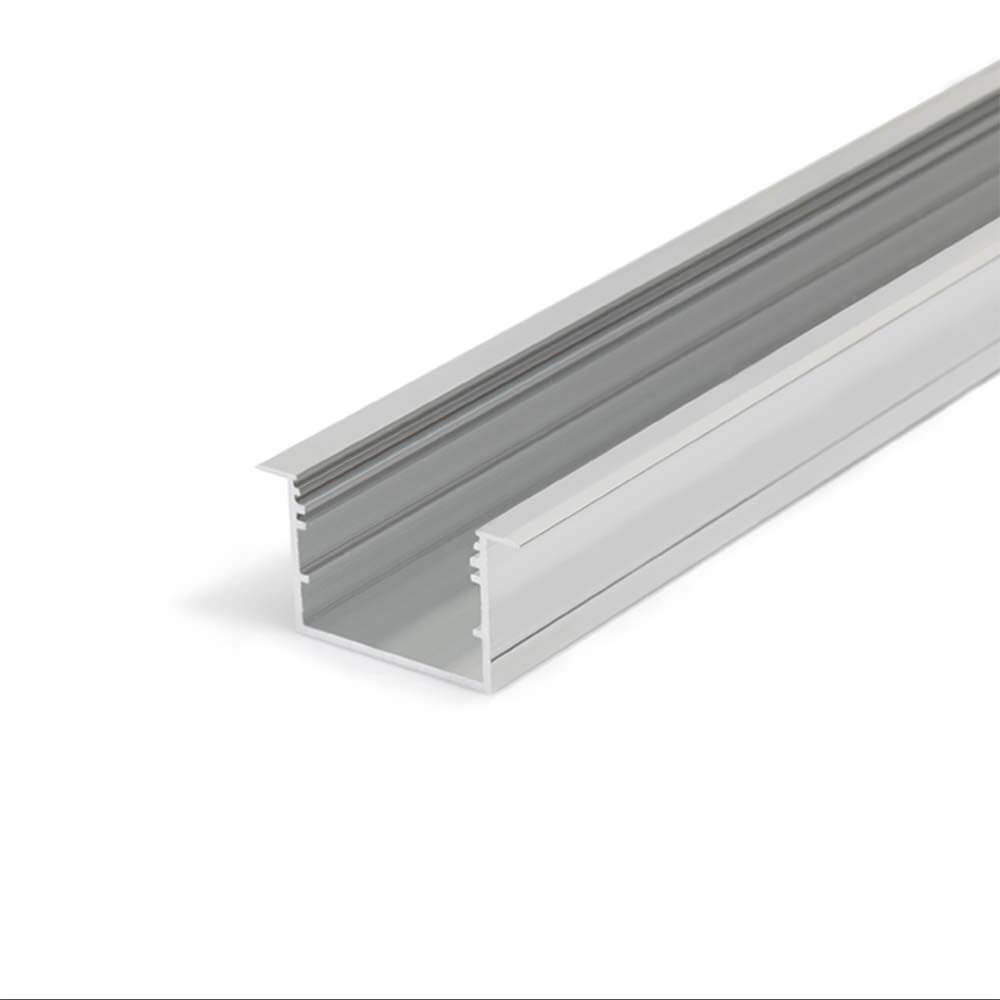 XXL Einbauprofil 200cm Alu-eloxiert ohne Abdeckung für LED-Strips