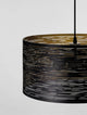 Zane Pendelleuchte Schwarz, Gold mit modernem Design und goldenem Innenschirm, ideal für stilvolle Räume.