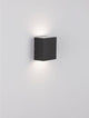 Zaro LED Außenwandleuchte 3000K Anthrazit IP65 an der Wand montiert mit minimalistischer Design.