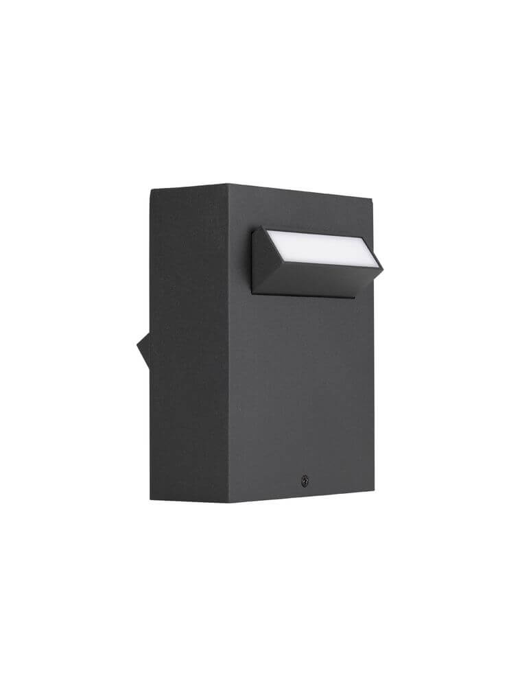 Zelda LED Außenwegeleuchte 2-flammig 3000K in Schwarz, IP65, ideal für Außenbereiche und moderne Architektur.