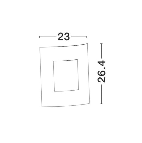 Zenith outdoor wall light E27 square cover without pattern dark grey IP44 dimensions 23x26.4 cm